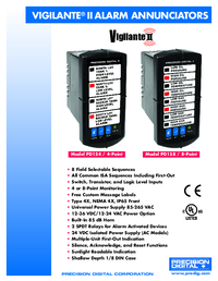 Thumbnail of document Data Sheet - PD150 Vigilante II Series Alarm Annunciator
